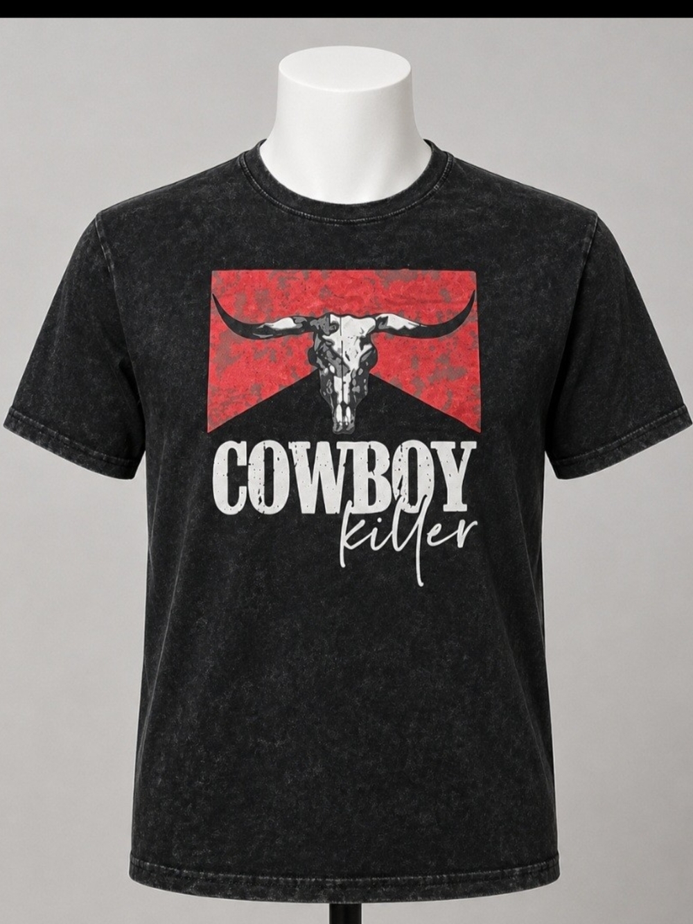 Cowboy Killer Acid Wash Western Graphic Tee